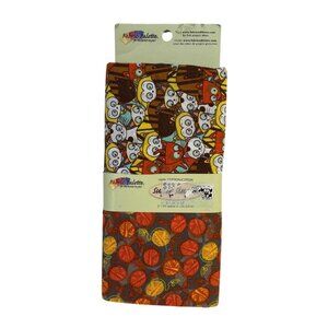 Fabric Bundle Cats and Yarn Balls Cotton 2 Yds Brown Orange Yellow Fabric Pallet